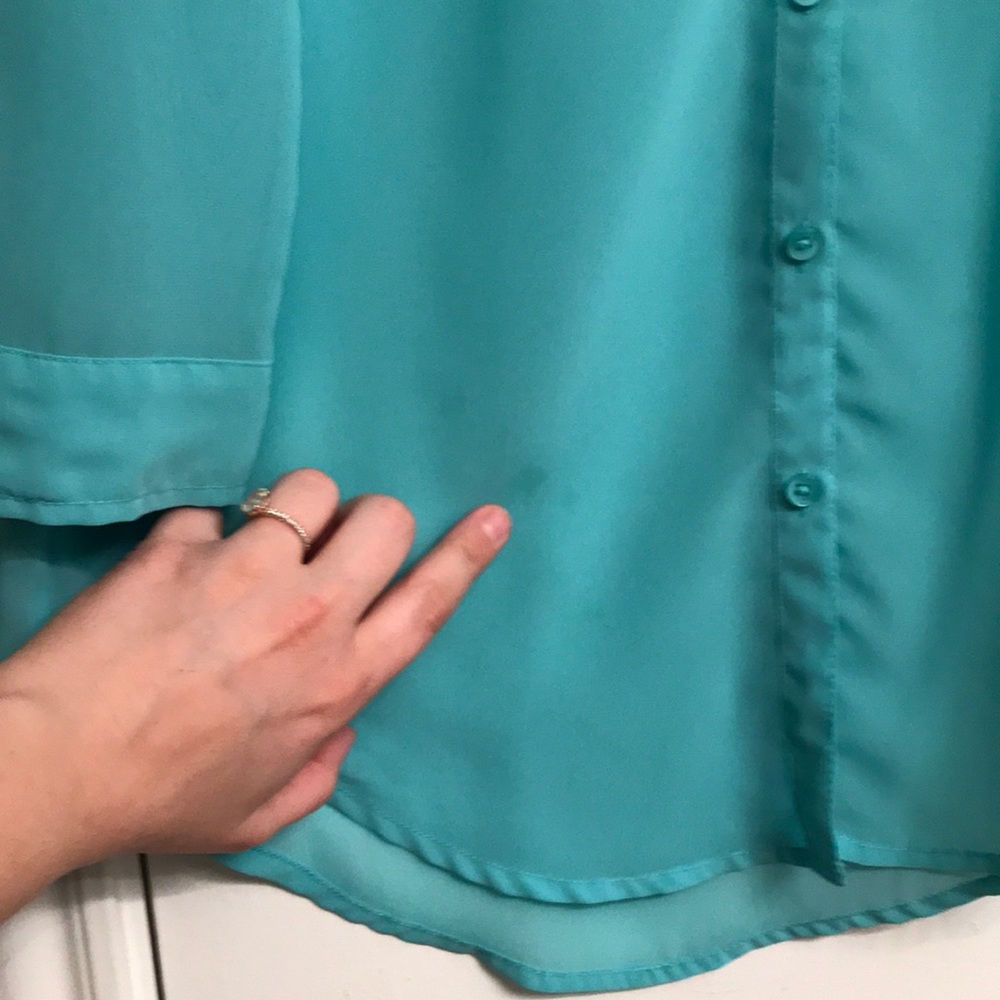 Frenchi sheer button down tunic - Picture 6 of 7